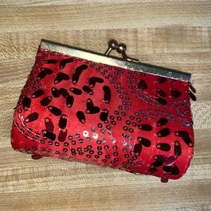 ⭐️Red Sequined Coin Purse